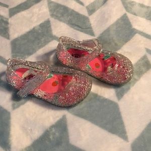 Baby girl clear, sparkle jelly shoes